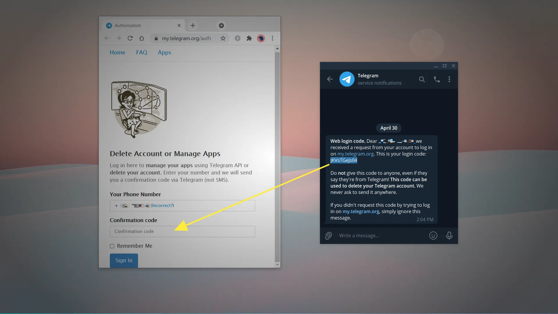 怎样注销Telegram 账号？